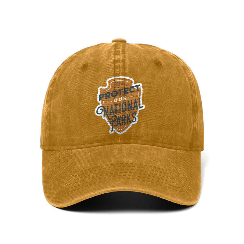 Camping Protect Our National Parks Adjustable Baseball Cap