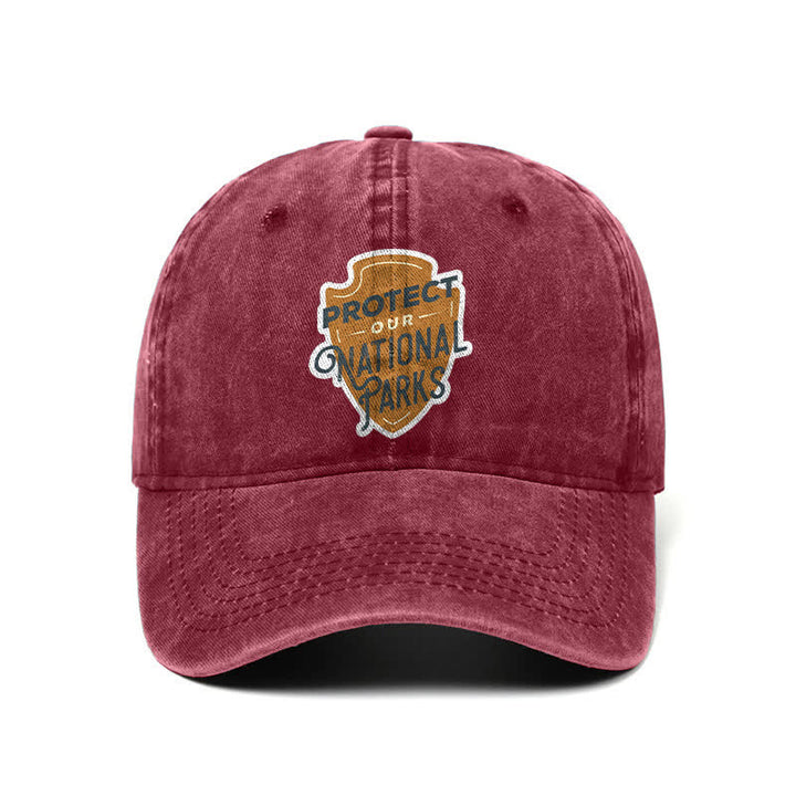 Camping Protect Our National Parks Adjustable Baseball Cap