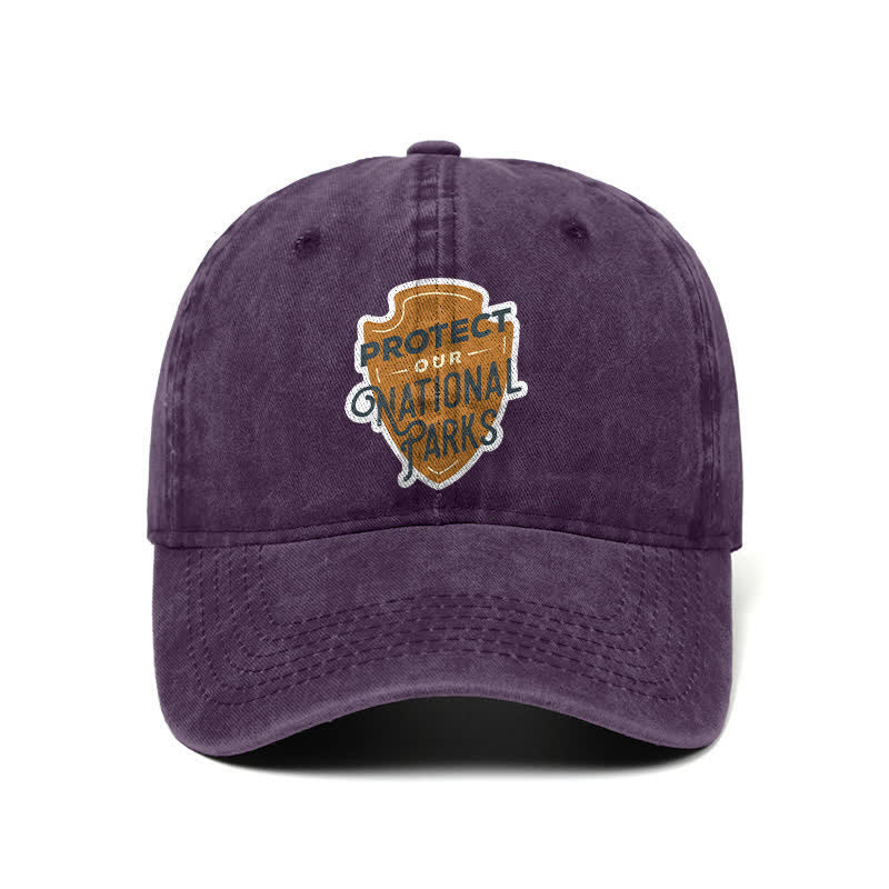 Camping Protect Our National Parks Adjustable Baseball Cap