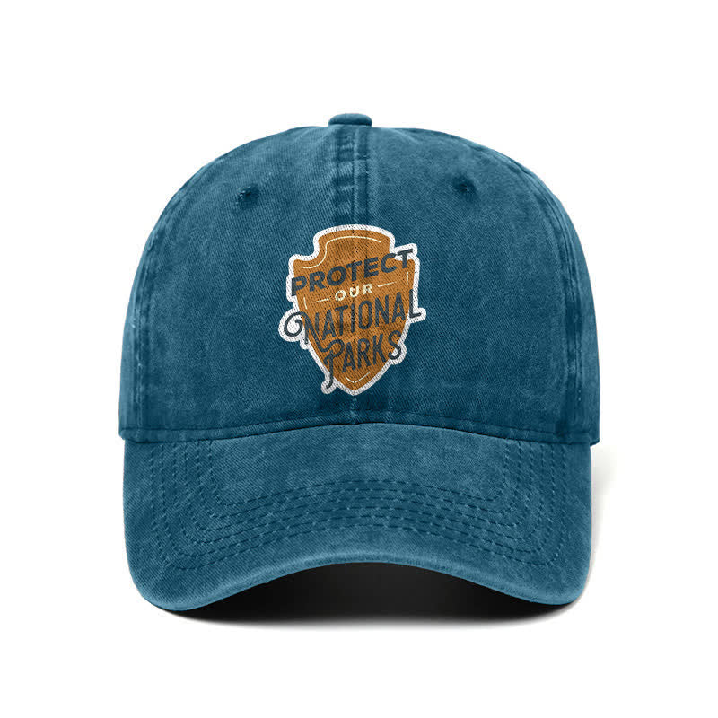 Camping Protect Our National Parks Adjustable Baseball Cap