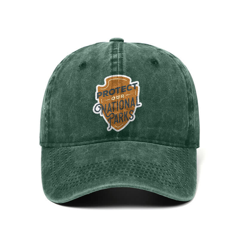 Camping Protect Our National Parks Adjustable Baseball Cap