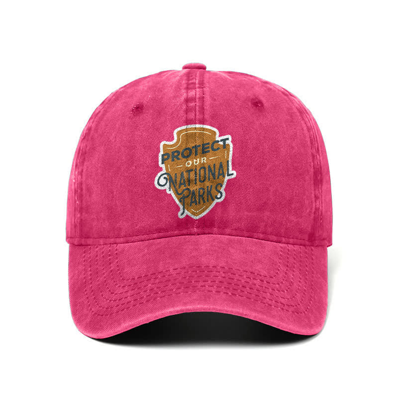 Camping Protect Our National Parks Adjustable Baseball Cap