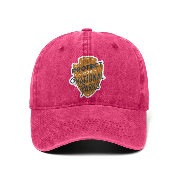 Camping Protect Our National Parks Adjustable Baseball Cap