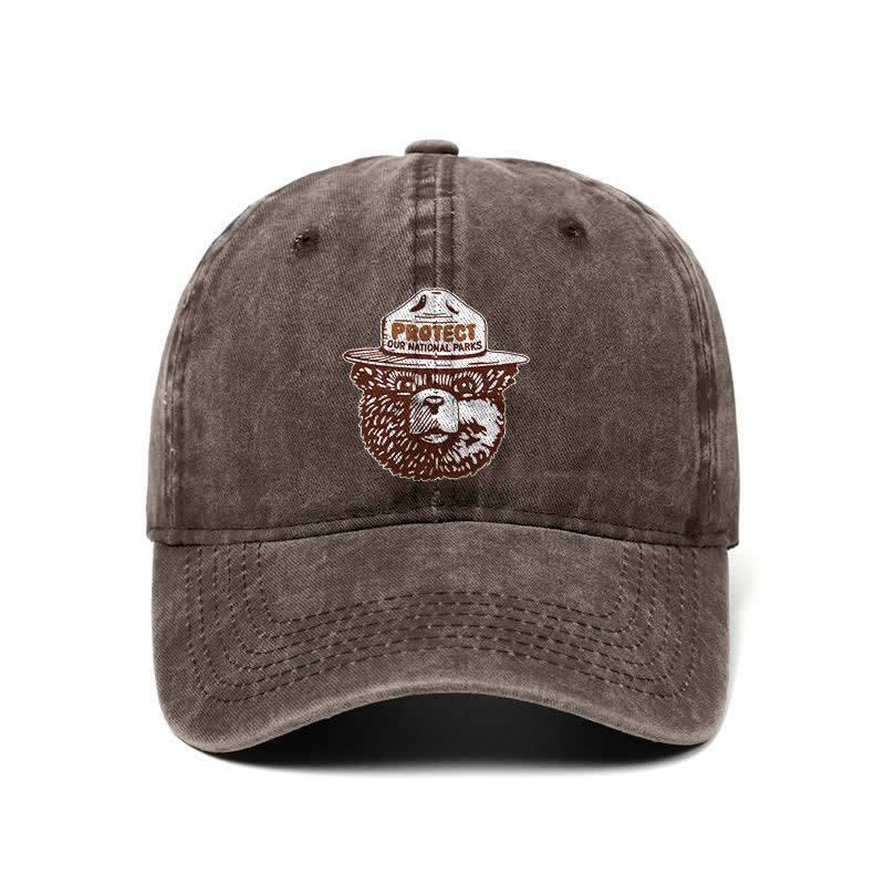 Bear Protect Our National Parks Adjustable Baseball Cap