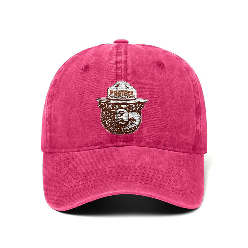 Bear Protect Our National Parks Adjustable Baseball Cap