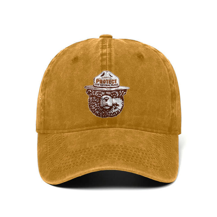 Bear Protect Our National Parks Adjustable Baseball Cap