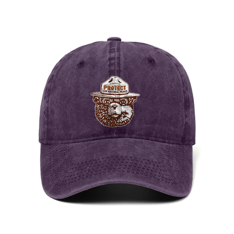 Bear Protect Our National Parks Adjustable Baseball Cap