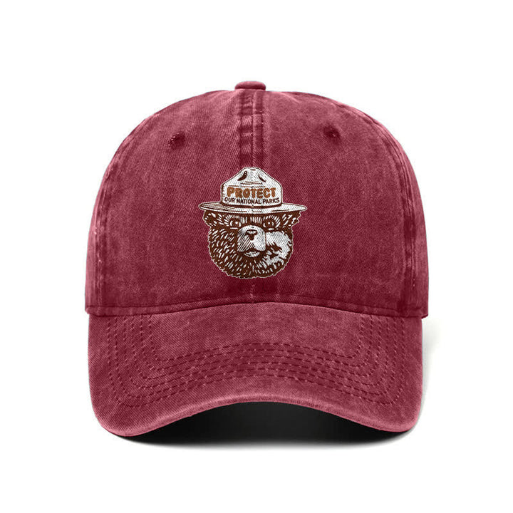 Bear Protect Our National Parks Adjustable Baseball Cap