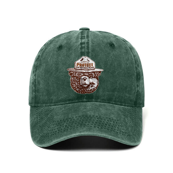 Bear Protect Our National Parks Adjustable Baseball Cap