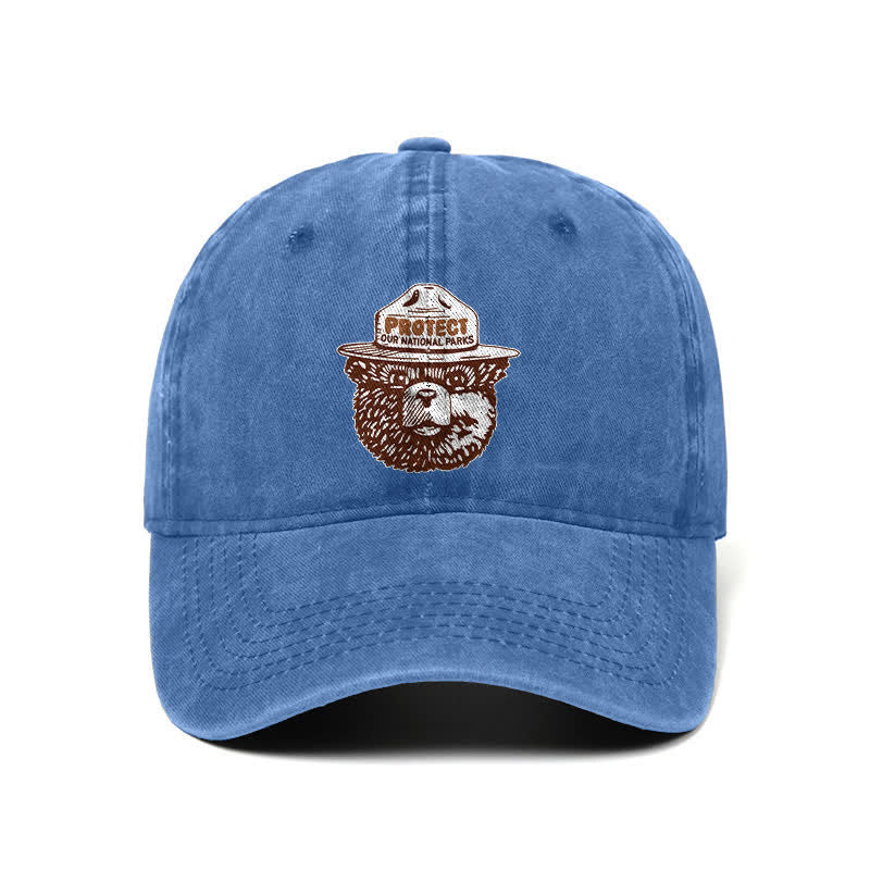 Bear Protect Our National Parks Adjustable Baseball Cap