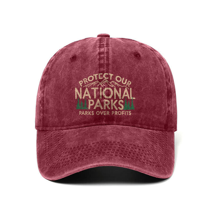 Protect Our National Parks, Parks Over Profit Adjustable Baseball Cap