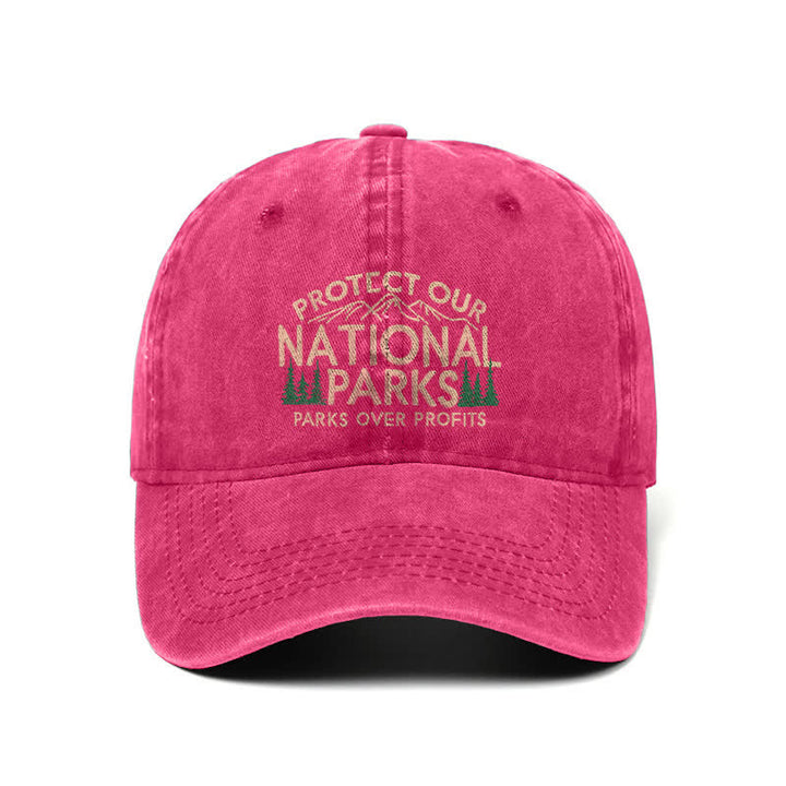 Protect Our National Parks, Parks Over Profit Adjustable Baseball Cap