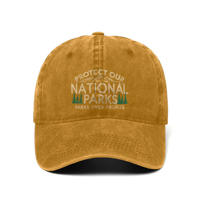 Protect Our National Parks, Parks Over Profit Adjustable Baseball Cap