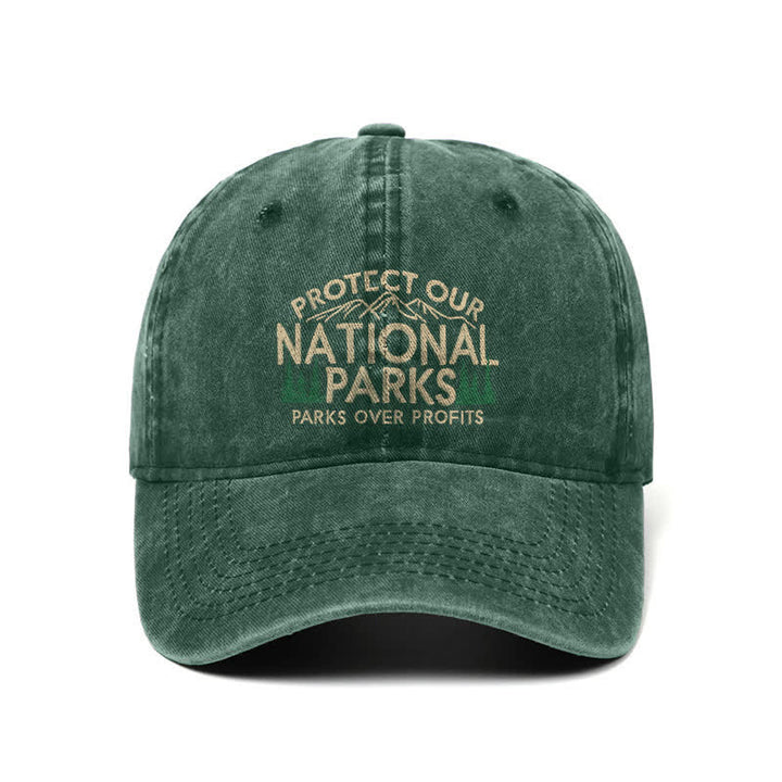 Protect Our National Parks, Parks Over Profit Adjustable Baseball Cap