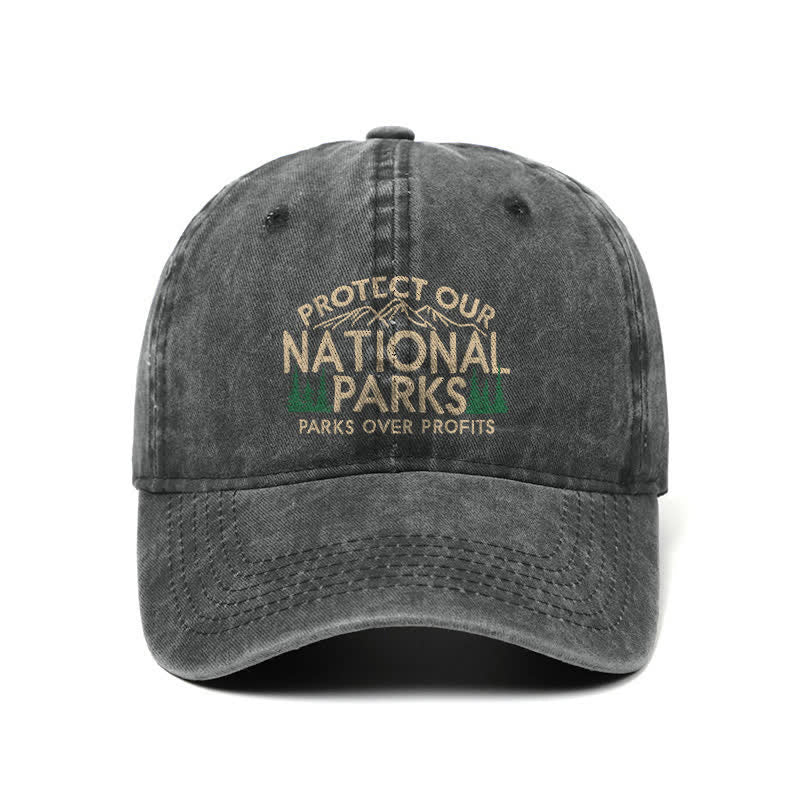 Protect Our National Parks, Parks Over Profit Adjustable Baseball Cap