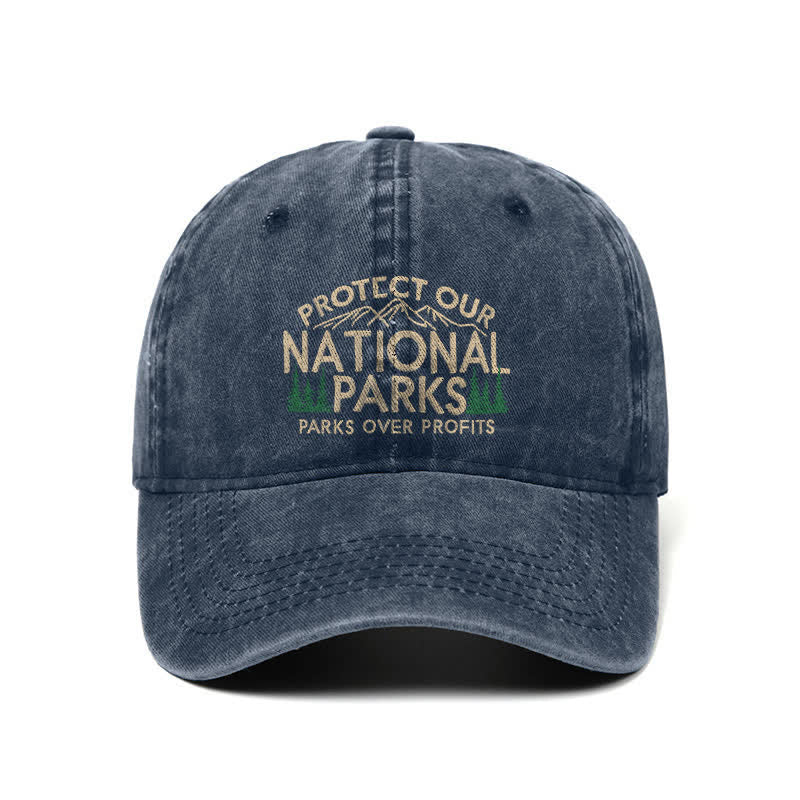 Protect Our National Parks, Parks Over Profit Adjustable Baseball Cap
