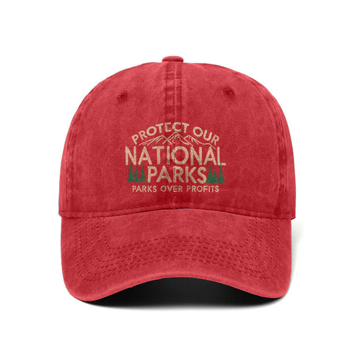 Protect Our National Parks, Parks Over Profit Adjustable Baseball Cap