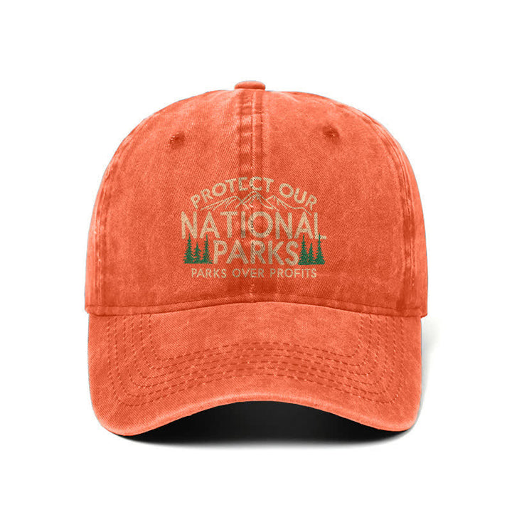 Protect Our National Parks, Parks Over Profit Adjustable Baseball Cap
