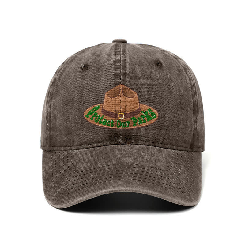 Protect Our Parks Cowboy Hat Print Adjustable Baseball