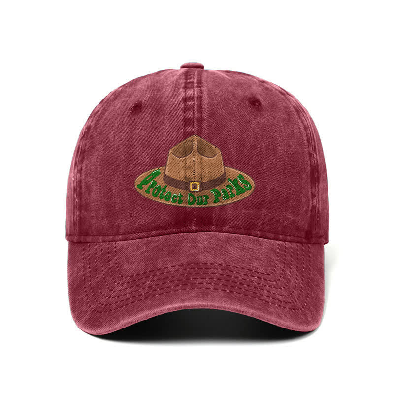 Protect Our Parks Cowboy Hat Print Adjustable Baseball