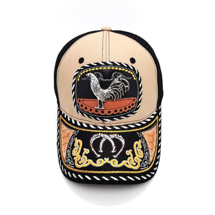 Beige Embroidery 3d Metal Decor Mexican Ethnic Mesh Truck Hat (Pre-Sale) - image 9