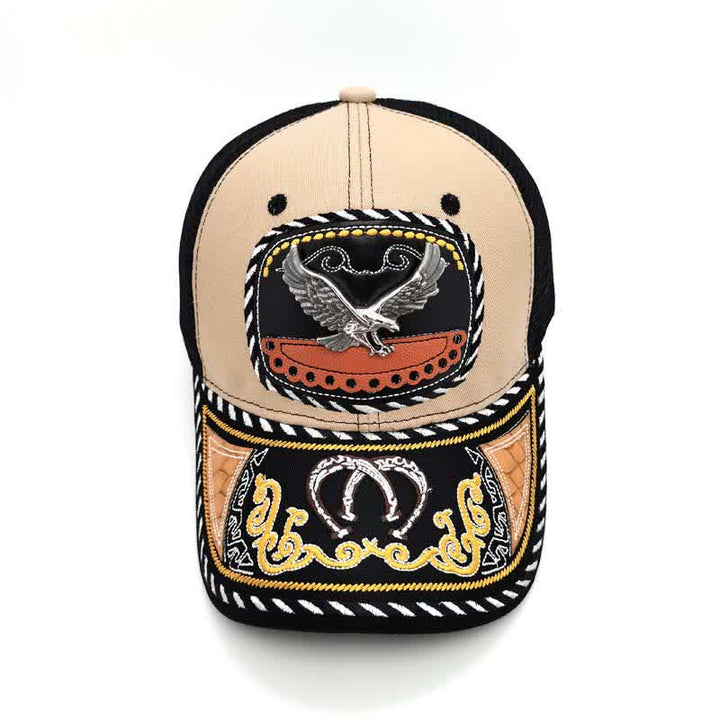Beige Embroidery 3d Metal Decor Mexican Ethnic Mesh Truck Hat (Pre-Sale) - image 7