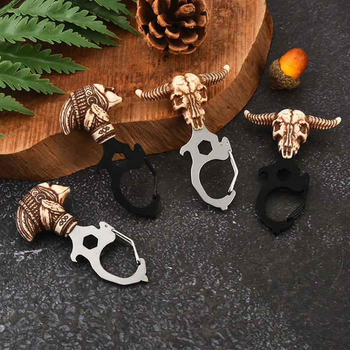 Practical Bull Indian Head Keychain With Hammer Breaker - image 4