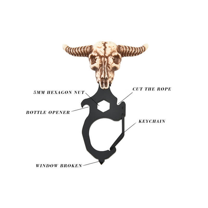 Practical Bull Indian Head Keychain With Hammer Breaker - image 7