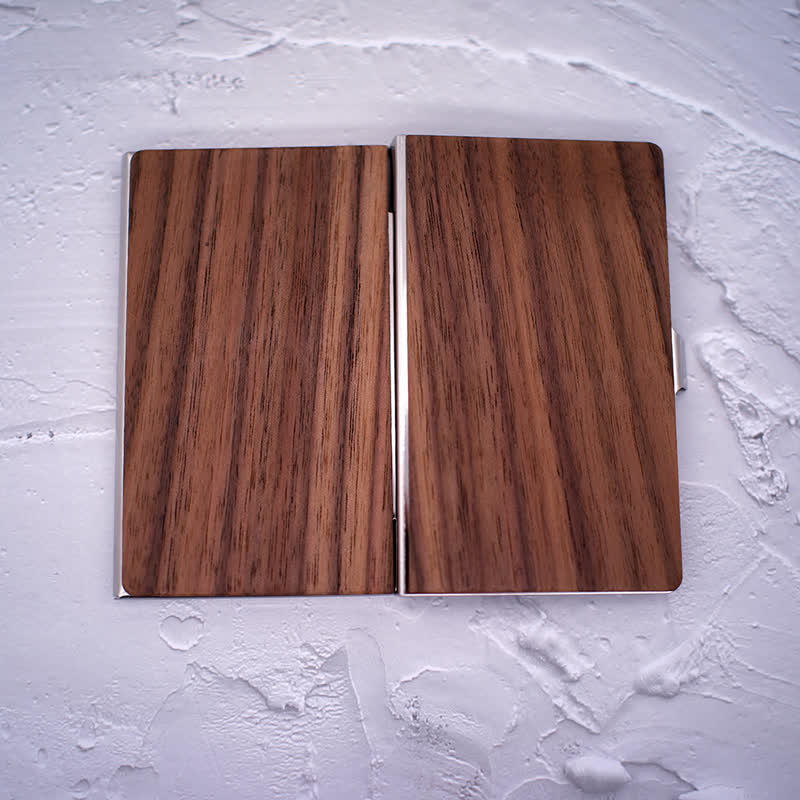 Custom Engraved Name Business Wooden Card Case - image 8