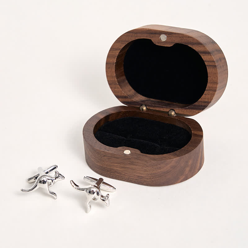 Men's 1 Pair Cute Kangaroo Silver-Tone Cufflinks - image 4