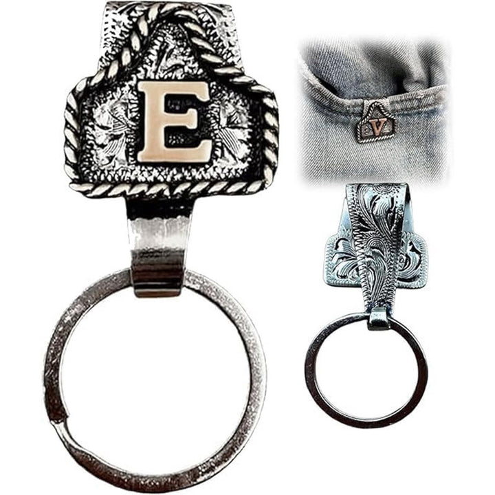 Western Cowboy Style Retro Letter Metal Keychain - image 8