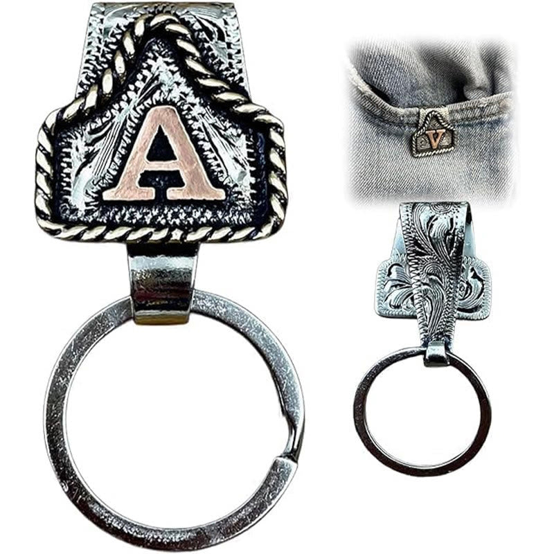 Western Cowboy Style Retro Letter Metal Keychain - image 4