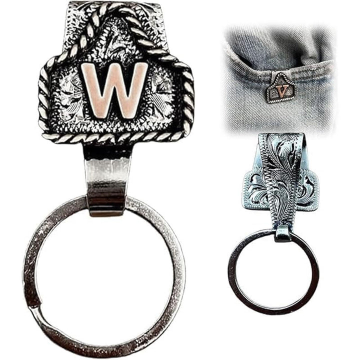Western Cowboy Style Retro Letter Metal Keychain - image 25