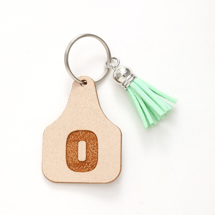 Farm Minimalist Style Letter Green Tassel Keychain - O - image 16