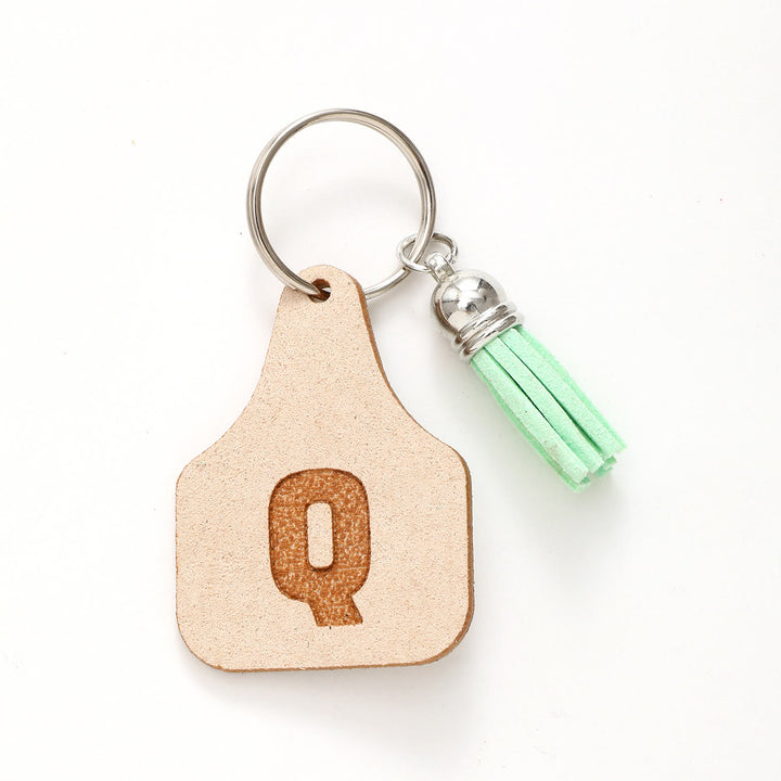 Farm Minimalist Style Letter Green Tassel Keychain - Q - image 18