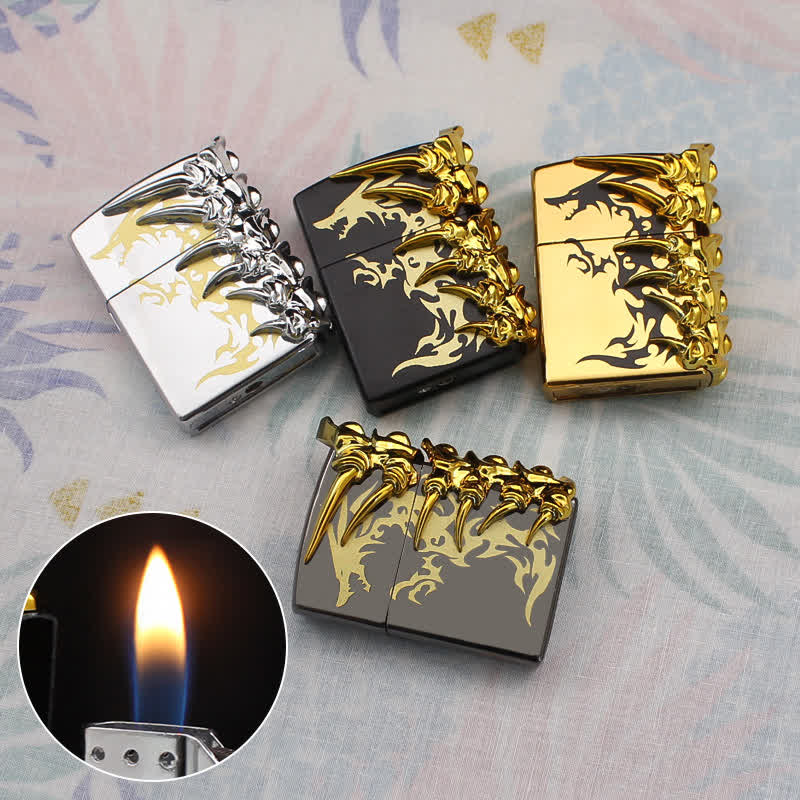 Stereoscopic Dragon Backbone Relief Refillable Butane Lighter - image 1