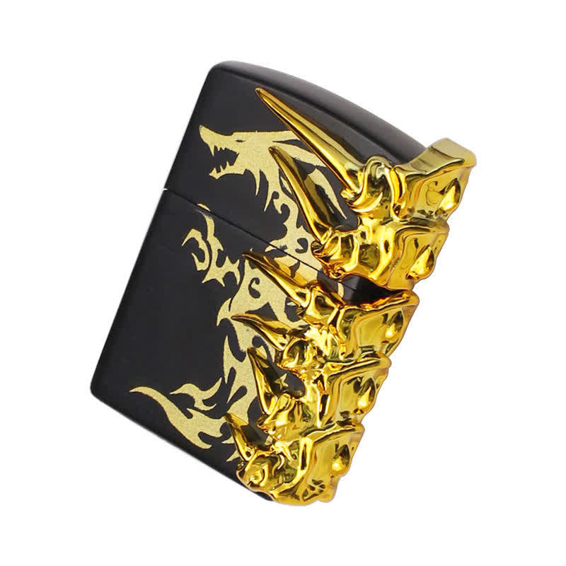 Stereoscopic Dragon Backbone Relief Refillable Butane Lighter - image 5