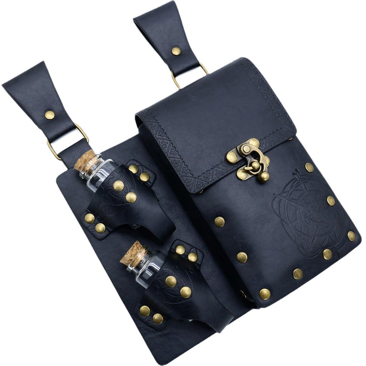 Retro Halloween Cosplay Accessory Alchemy Bottle Viking Belt - image 4
