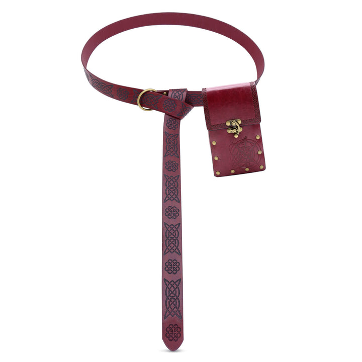 Retro Halloween Cosplay Accessory Alchemy Bottle Viking Belt - Belt with Bag - Red - image 12