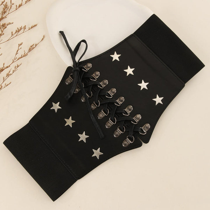 Black Retro Cosplay Accessories Star Women's Corset Belt - image 2