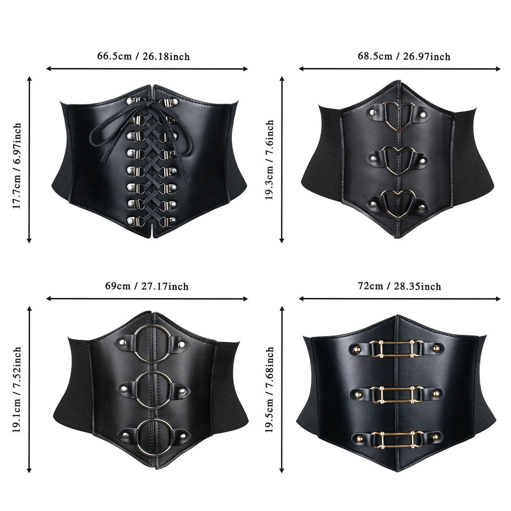 Black Women's Stylish Buckle & Strap Corset Belt - image 1