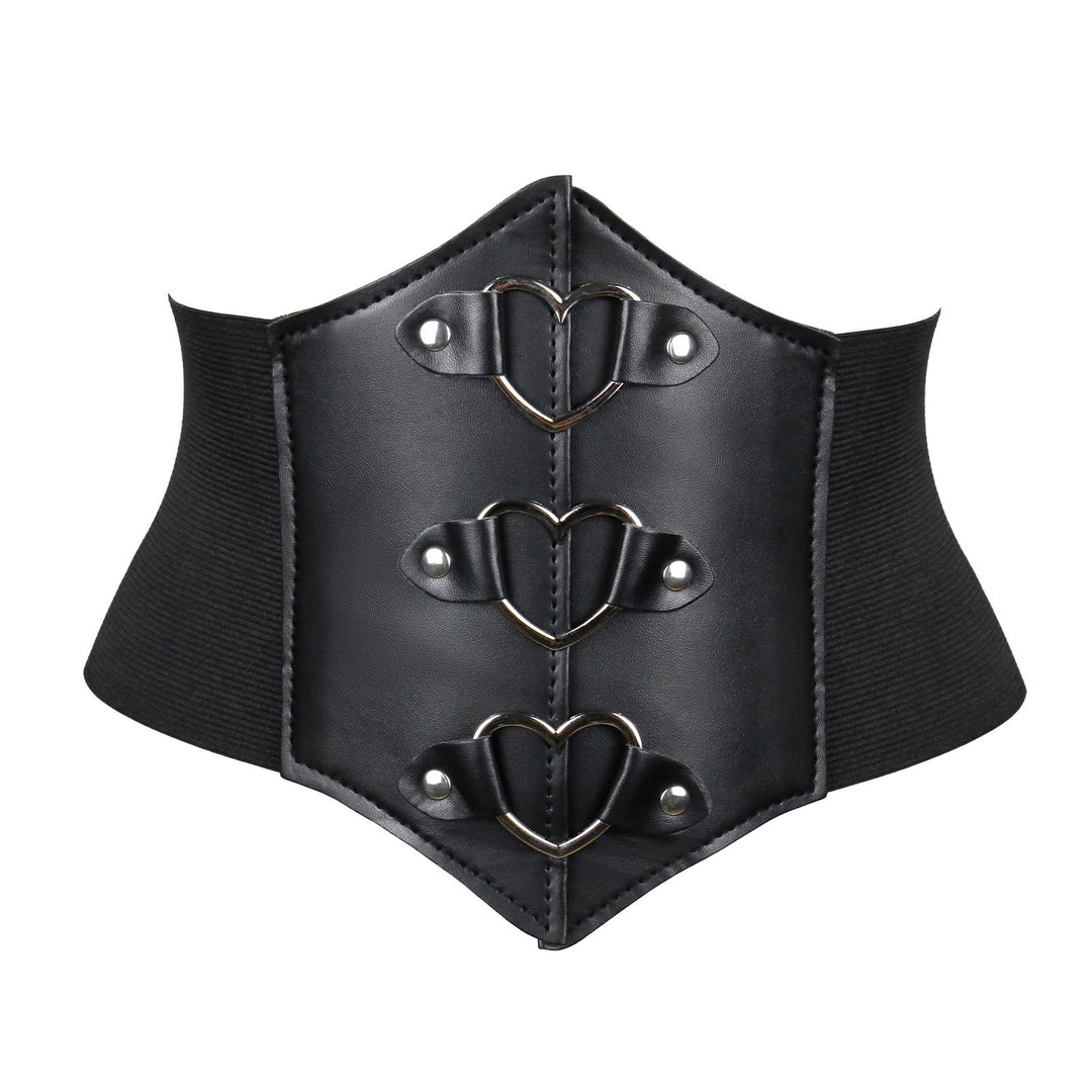 Black Women's Stylish Buckle & Strap Corset Belt - Love Buckle - image 5