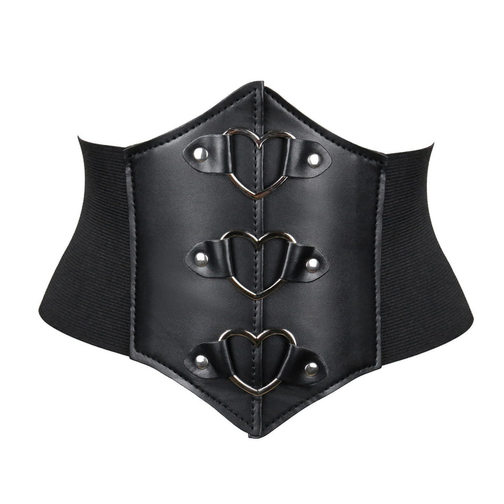 Black Women's Stylish Buckle & Strap Corset Belt - Love Buckle - image 5