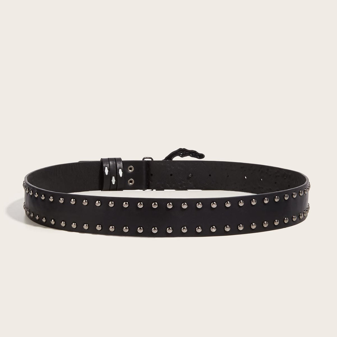 Halloween Punk Black Skeleton Hand Rivet Belt - image 2