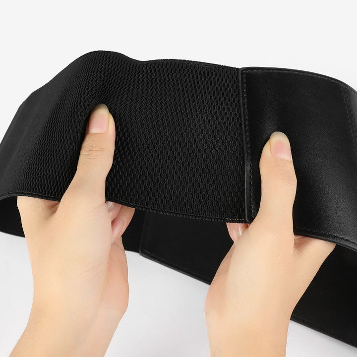 Black Needle Buckle Zipper Women's Elastic Corset Belt - image 3