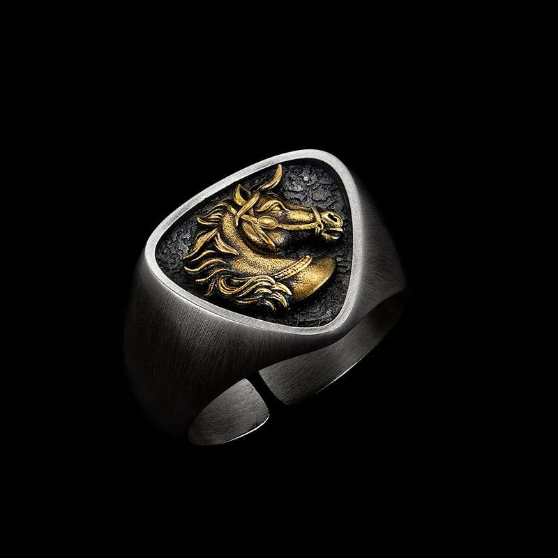 Vintage Western Style Exquisite 3D Horsehead Ring - Horsehead - image 0