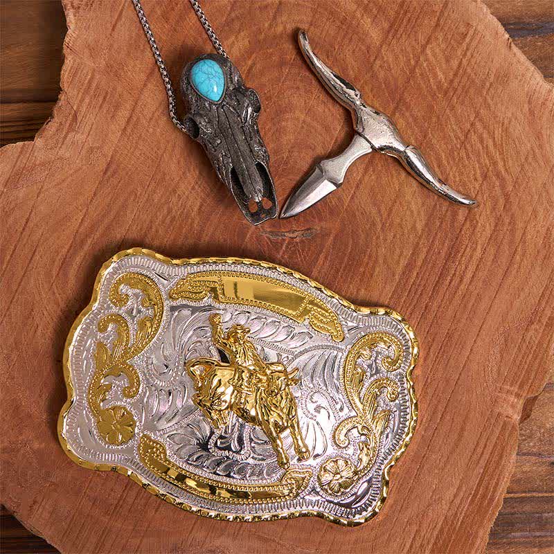 Horse Riding DIY Belt Buckle Turquoise Longhorn Bull Pendant Bundle Set (PRE-SALE) - image 2