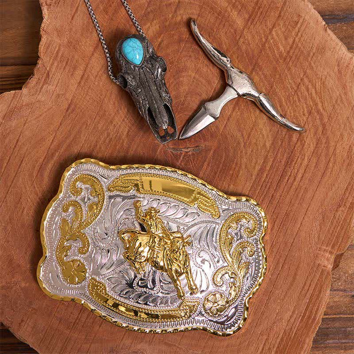 Horse Riding DIY Belt Buckle Turquoise Longhorn Bull Pendant Bundle Set (PRE-SALE) - image 2
