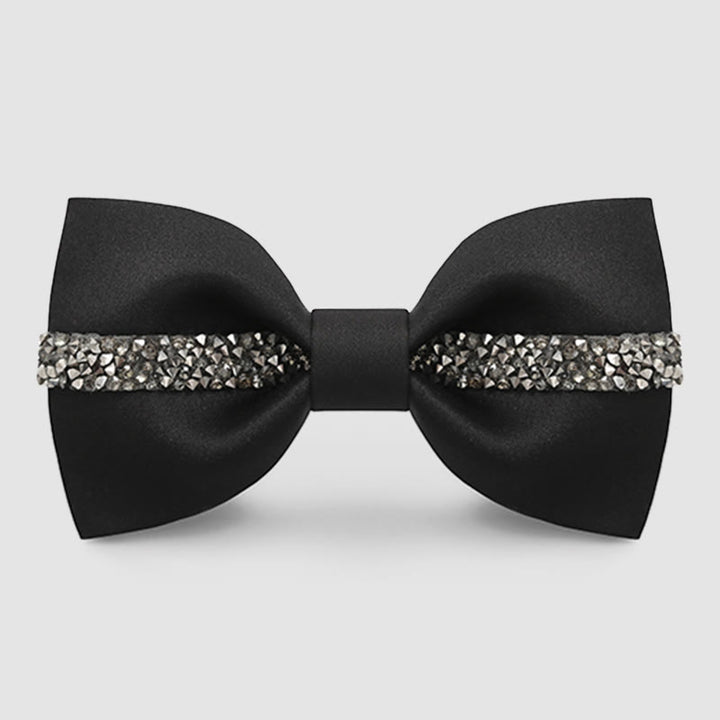 Men's Shining Chain Groom Bow Tie - Black - image 3