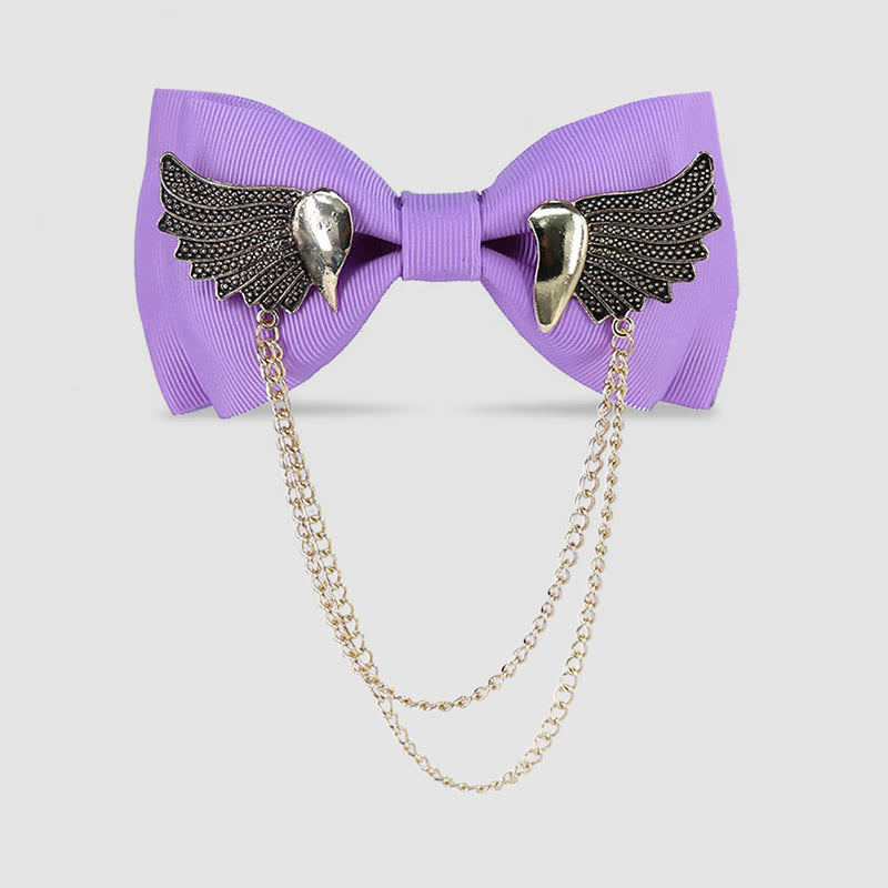 Men's Golden Wing Chain Bow Tie - Violet - image 3